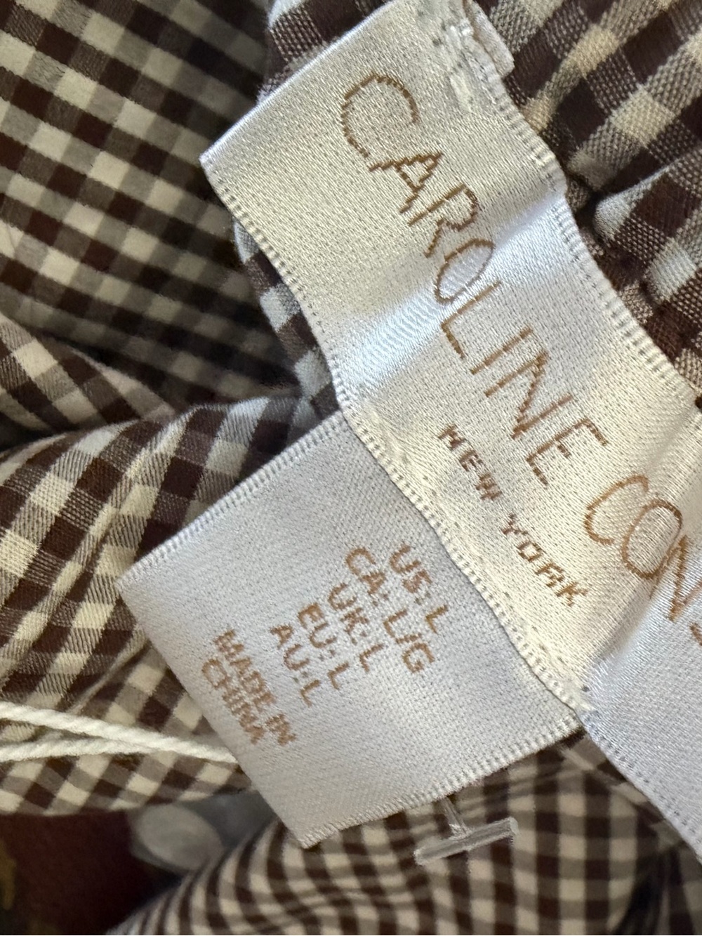 CAROLINE CONSTAS Gingham Maxi | Skirt ONLY | Size Large - Picture 7 of 8